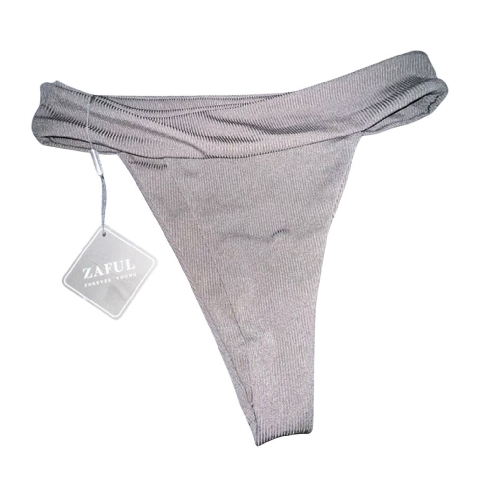 NWT ZAFUL BLACK RIBBED CHEEKY SZ 6